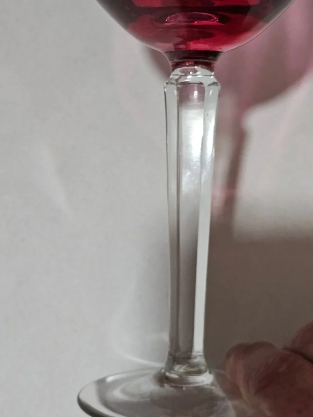 Cranberry Pink Wine Glasses Set/3 Mid Century Modern Vintage Cocktail Goblets Fa - Picture 2 of 9
